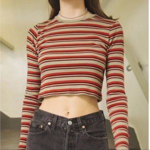 Brandy Melville Striped Long Sleeve Top